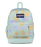 JanSport Mochila Cross Town Plus, Menta fresca floral desbotada, One Size, Mochila Cross Town Plus