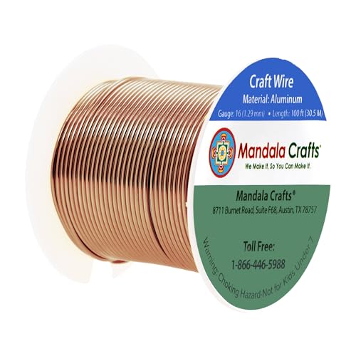 image for Mandala Crafts 16 Gauge Anodized Aluminum Craft Wire for Jewelry Makin