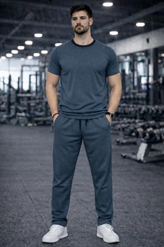 Image of Mack Jonney Men's Polyester Lycra Tracksuit | Lightweight Sports & Gym Wear | Comfortable Running & Training Track Suit for Men-MJ-184