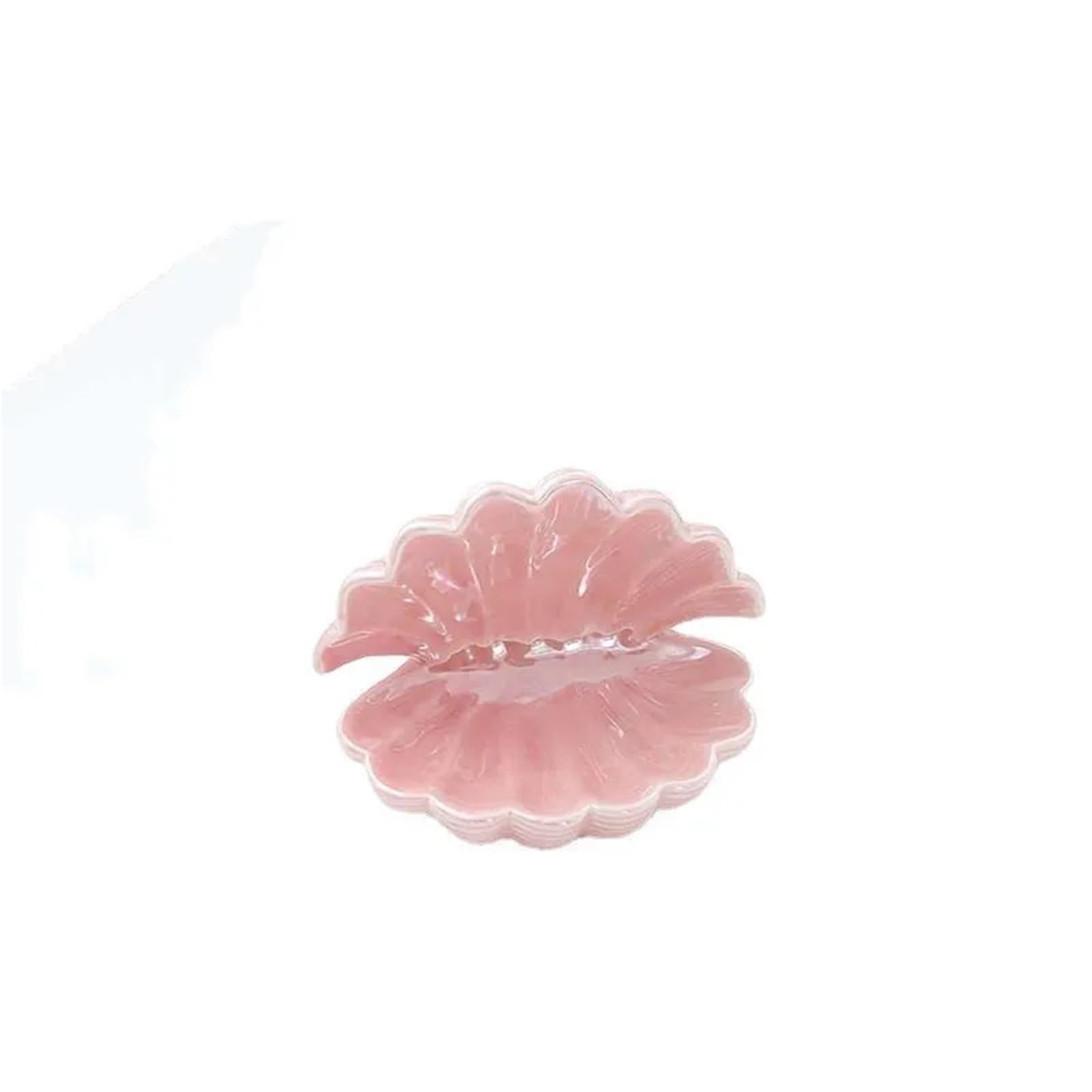 Schmuckschale 2 Stück Keramik-Muschel-Schmucktablett, Ohrringe-Ring-Präsentationsplatte, Schminktisch-Bastelarbeiten, kleine Ornamente(Pink)