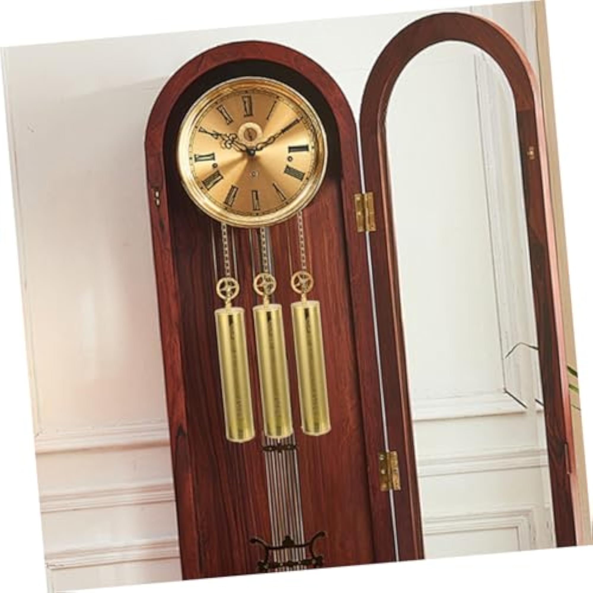 Elegant Iron Floor Clock, Rustic Decor