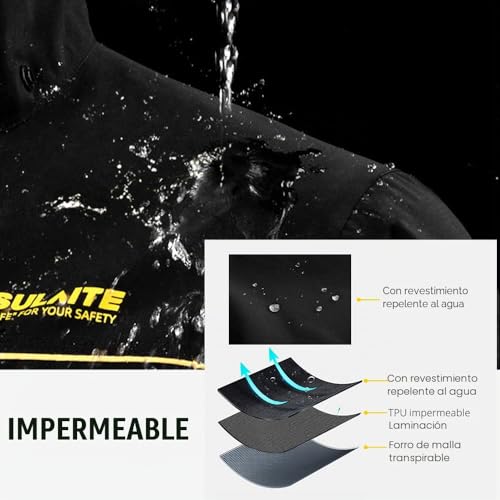 Traje de lluvia para motocicleta Lixada impermeable con chaqueta y pantalones de ciclismo 5