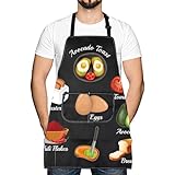Delantal de cocina con diseño de aguacate y tostadas para cocinar, para amantes de las peras, para el nuevo hogar, regalos de Feliz Navidad, Tostada de aguacate, 73*68cm