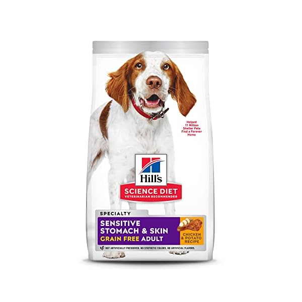 Hill’s Science Diet Adult Sensitive Stomach & Skin Grain Free Dry Dog Food, Chicken & Potato Recipe, 24 lb Bag Hill’s Science Diet Adult Sensitive Stomach & Skin Grain Free Dry Dog Food, Chicken & Potato Recipe, 24 lb Bag