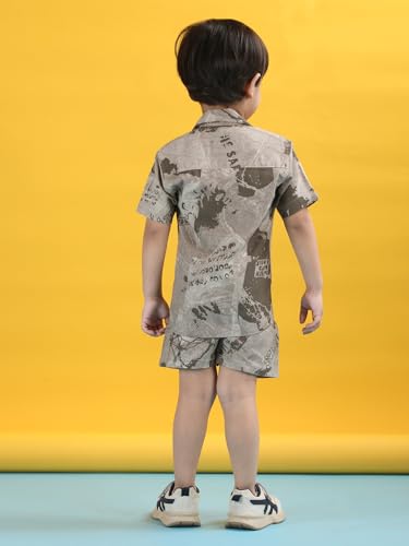 Image of POLKA TOTS Premium Cotton Co-Ord Clothing Set For Boys | Ultra-soft Half Sleeve Shirt & Shorts Combo for Kids Boys | Comfortable Casual - Beach Outfit for Baby Boys & Toddler | Kids Clothes for Boys