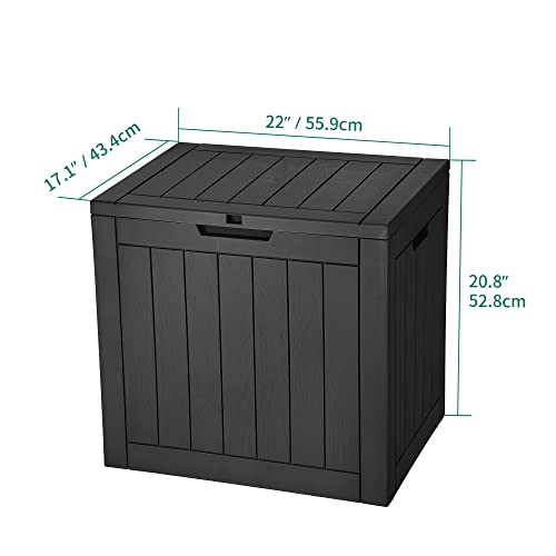 Yitahome 30 Gallon Deck Box, Outdoor Storage Box For Patio Furniture, Pool Accessories, Cushions, Garden Tools And Outdoor, Waterproof Resin With Lockable Lid And Side Handles (Black) #TOP6