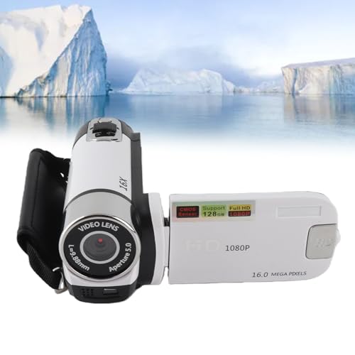 Caméra vidéo 1080P caméscope compact blanc écran 2,4 pouces