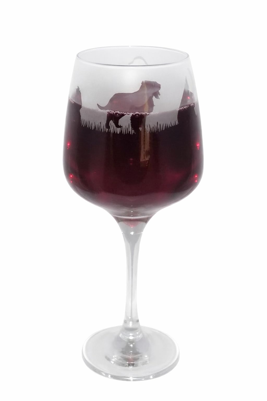 Beautiful 'Springer Spaniel' Hand Etched Stemmed Wine Glass - Lovely Springer Spaniel Owner Gift!