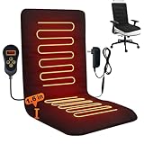 HotCalyto Heated Seat Cushion for Office - 12V Chair Heating Pad - Thick Seat Warmer wiht 7 Temp Levels & 12H Timer- Fast Heated Cover for Back,HIPS Etc.Gift PackagingοΌBlackοΌ