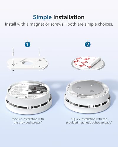 Image of SITERWELL Smoke Detector, Smoke Detector 10 Year Battery with Photoelectric Sensor, Fire Alarm with Low Battery and Fault Warning for House and Bedroom, UL217 Listed, GS525A,20 Packs