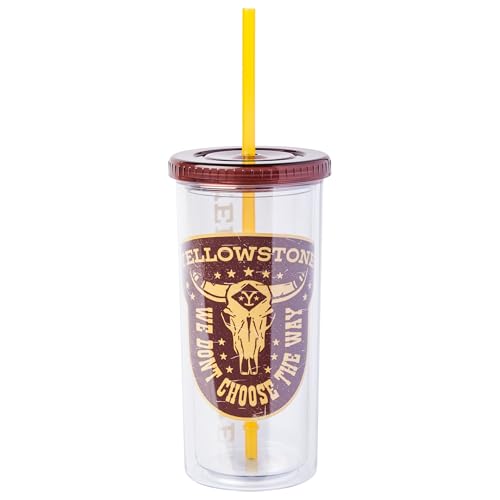 Silver Buffalo Yellowstone Dutton Ranch Montana, Plastic Cold Cup, 20oz