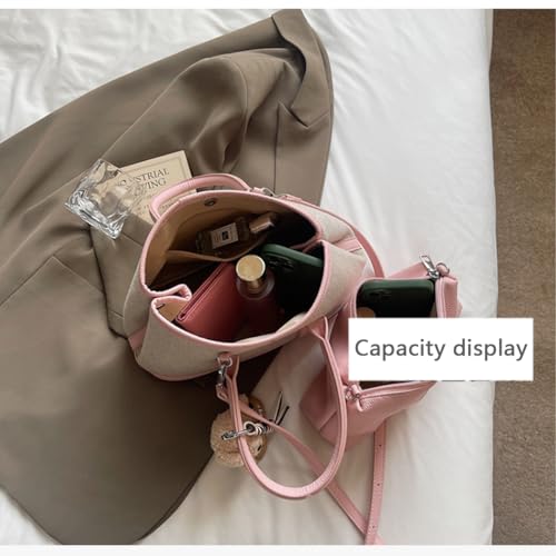 Women's Top Handle Handbags, Fashion Ladies Tote Shoulder Bag Simple Canvas Satchel4