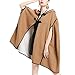 YATBzz Automne et Hiver Grand Taille Loable Poncho Cape Cape Châle Européenne American Woolen Manteau for Femmes (Color : Camel, Size : One Size)