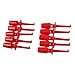 uxcell(R) Red Multimeter Lead Wire Test Hooks Clip Set 10 Pcs