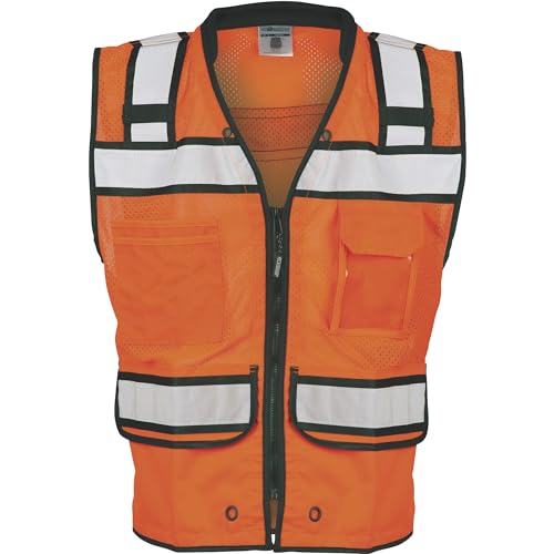 ML Kishigo High Performance Surveyors Zipper Vest XL Orange