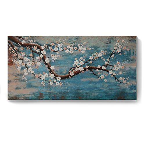 image for amatop Huge Wall Art for Living Room 100% Hand-Painted Flower Oil Pain