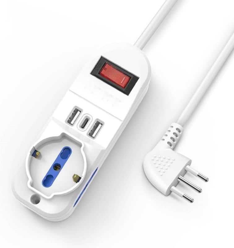 Power Outlet with 5 V / 2.4a 2 and 3 AC Sockets Surge Protectors
