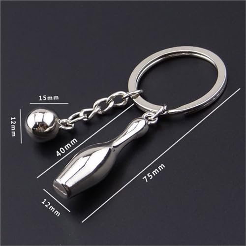 Bijoux suspendus taille et porte-clés bowling pour voiture - 2