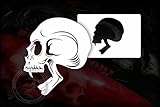 Airbrush Schablone für Totenkopf - Tattoo und Graffiti Stencil Vorlage