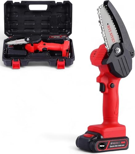 Motosega sega da pota a batteria con motore brushless barra 10 cm 2 batterie 21V 4 Ah -