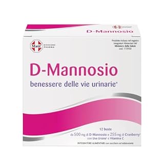 Matt, D-Mannosio 500 Cranberry, Integratore Alimentare per il Benessere delle Vie Urinarie con D-Mannosio, Cranberry, Uva Ursina e Vitamina C, Confezione da 12 Bustine