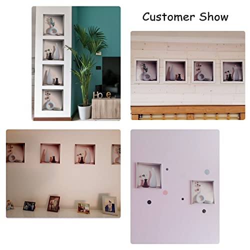 Toarti 3D Watercolor Modern Vase Wall Stickers, White&Black Vases Decal For Living Room Dining Room Bedroom Decor, Creative Botanical Wall Art Mural Decoration, Set Of 4 (12”X12”) #TOP4