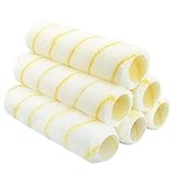 LYTIVAGEN 6 Stück Farbroller Gelbfaden Malerrollen Set Wand Farbewalzen 23x3,8cm Walzenbürste Fassadenwalzen Lackierwalzen Heizkörperwalzen Rollerpinsel für Gebäudedekoration