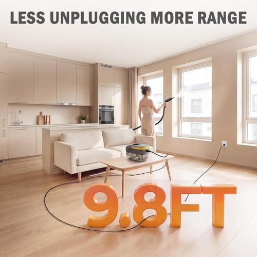 Image of 15 Accessories Steam Cleaner for Home,1.69QT Tank Handheld Steamer for Cleaning, Potable Pressurized Steam Cleaner for Grout, Car Detailing, Tile, Floor, Cloth