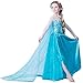 Produktbild ELSA & ANNA Prinzessin Kleid Mädchen  Eiskönigin  Prinzessinnenkostüm  Mädchen Kleid für Partys, Geburtstage, Fasching, Karneval und Halloween  Prinzessin Kostüm 202  3-4 Jahre