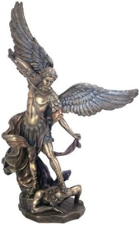 Unicorn Studios WU71543A4 Archangel St. Michael Tramples Demon Religious Sculpture
