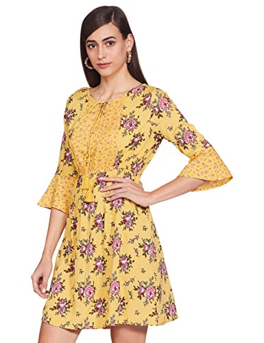 Image of EASYBUY Women's Crepe A-Line below The Knee Casual Dress