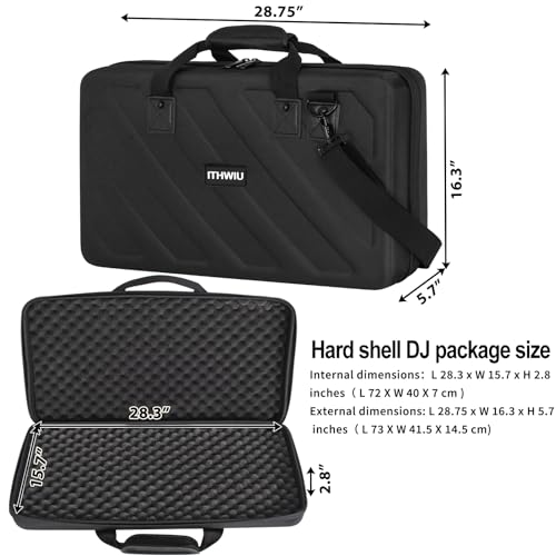 Image of Lightweight Molded Hard Storage Case Fits Pioneer DDJ 1000, 1000SRT DJ Controllers Carrying Case Black