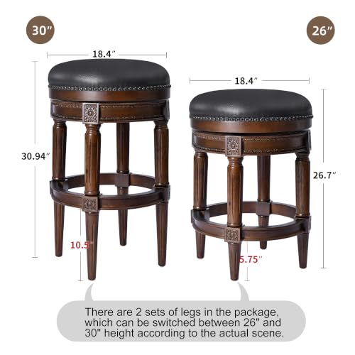 Image of DUHOME Swivel Bar Stools, Stools with Removable Replaceable Legs