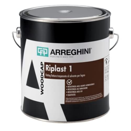 Riplast 1 Lucido Flatting finitura trasparente al solvente per legno per verniciatura di manufatti in legno per interni ed esterni (2,5 Litri)