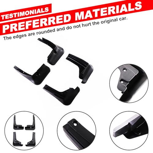 Image of for Forester Subaru Mud Splash Guards Front and Rear Fender Cover,Compatible with 2025-2026 Subaru Forester Splash Guard Mud Flap Set of 4 Matte Black Mud Flaps