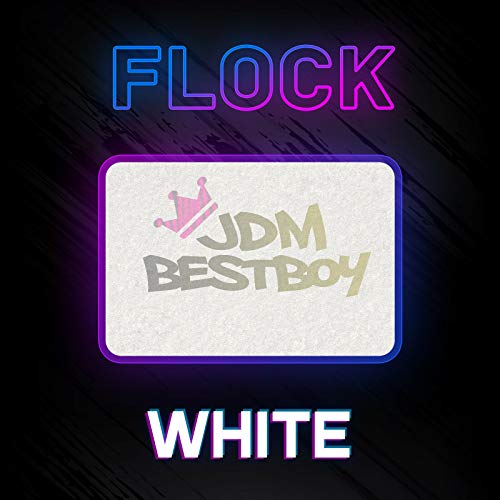 JD-ESSMO White Flock Heat Transfer Vinyl HTV Sheet T-Shirt 20
