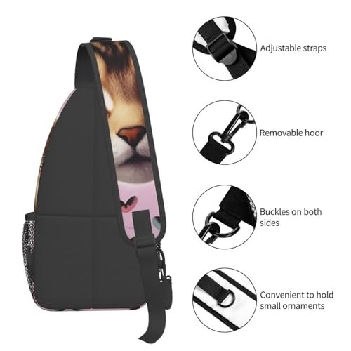 Bolso cruzado para hombre con diseño de gato miniatura 5