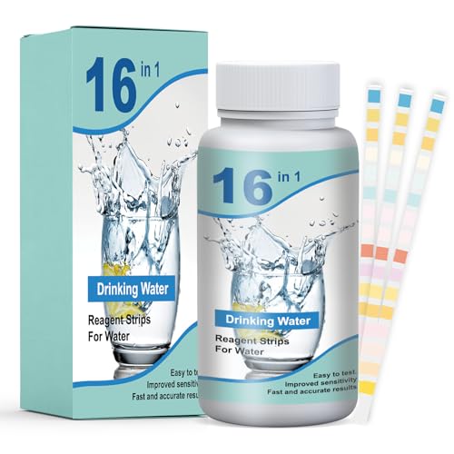 50 Piezas 16 en 1 tiras de prueba de agua potable,Papel De Prueba...