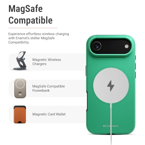 Image of DailyObjects Enamel Bumper MagSafe Case for iPhone Air Compatible with Mag-Safe Wireless Charging | Mint Hybrid Magnetic Back Cover