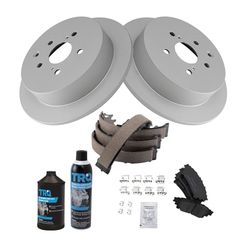 Image of TRQ Rear Brake Pad & Rotor Kit Compatible with 2010-2015 Lexus 2011-2020 Toyota