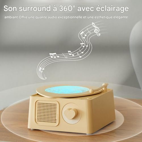Enceinte sans fil avec projection lumineuse multicolore et son surround