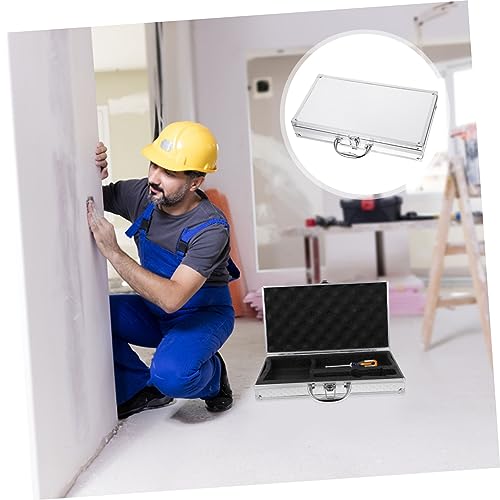 Aluminum Alloy Toolbox Portable Hard Shell Case for Men Metal Case Lock Briefcase for Tools2