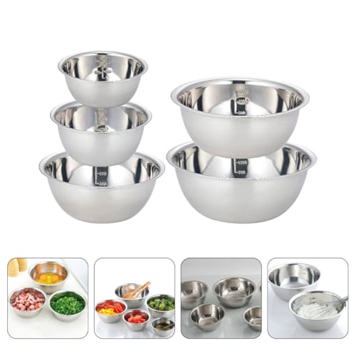 Set de 5 Tazones de Acero Inoxidable para Mezclar miniatura 7