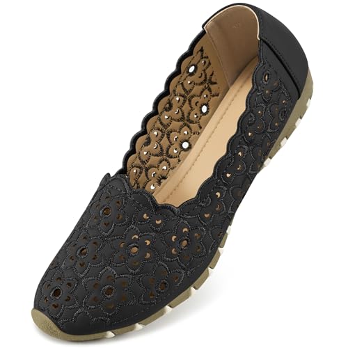Flats for Women Ballet Shoes: Comfortable Closed Toe Dressy Shoes for Womens Slip on Ballet Flats