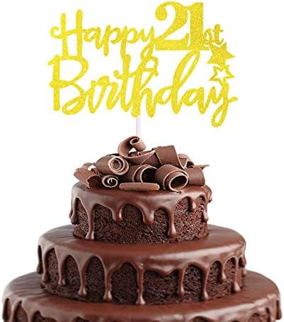Happy 80th Birthday Cake Topper in Glitter Card,Happy Birthday Cupcake Toppers Rose Gold 80th Birthday Party Decor,Glitter Cake Decoration for Birthday Anniversary Party Decorations(80th, Rose Gold)