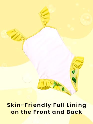 Image of DAXIANG Girls One Piece Ruffle Strap Swimsuit Quick Dry Mermaid Swimwear Beach Sport Bathing Suit for Toddler Kids 4-11 Years