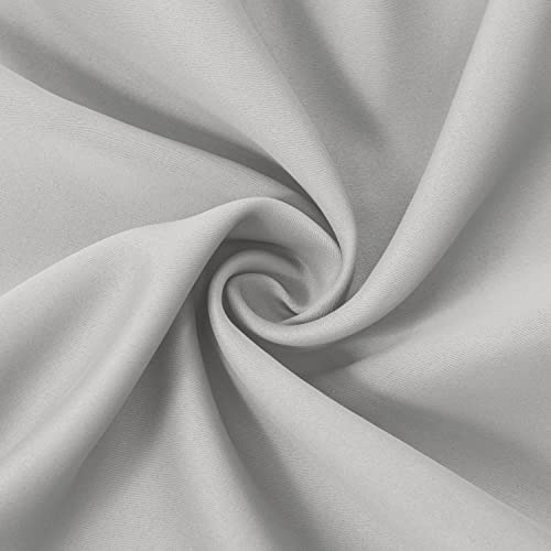 Image of LEMOMO Light Grey Blackout Curtains 34 x 63 Inch Length /Set of 2 Curtain Panels /Thermal Insulated Room Darkening Blackout Curtains for Bedroom