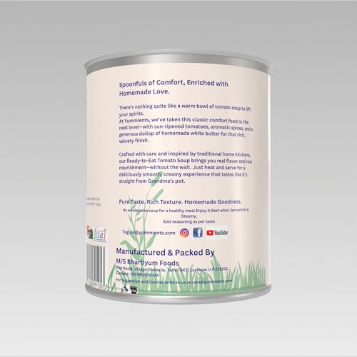 Yummient's Tomato Soup, 825g, Ready to Serve, No Artificial Colours, Pure & Fresh Tomatoes, 4 Servings - Image 4 thumbnail