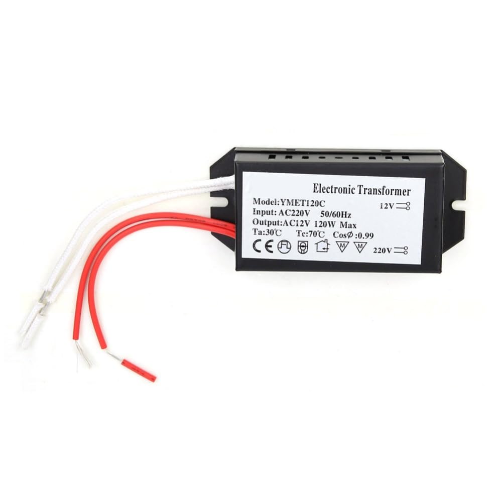 mopfol ac 220v to 12v power converter 60w/120w/160w - electronic transformer for low voltage lighting with dimming control(120w)