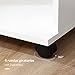 Outsunny HOMCOM Armario Abierto Colgador 80x40x128cm Colgar Ropa Madera Blanco Colgador Ruedas